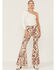 Free People Women's Barcelona Combo Print Float On Flare Jeans, Multi, hi-res