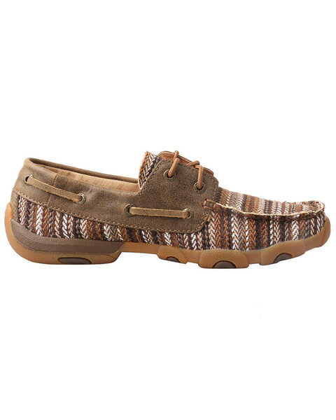Image #2 - Twisted X Women's Boat Shoe Driving Mocs , Brown, hi-res