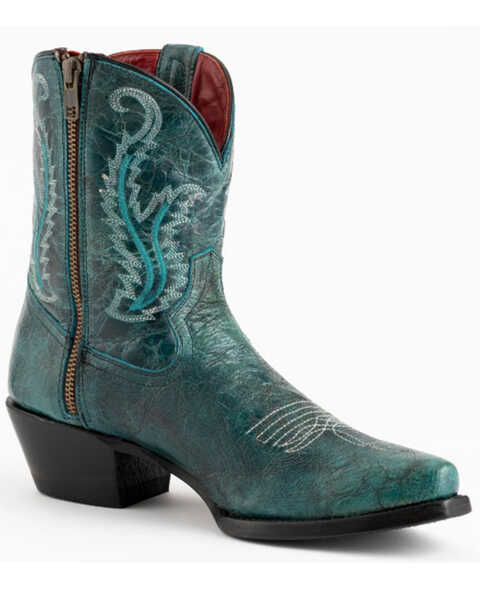 Image #1 - Ferrini Women's Molly Western Boots - Snip Toe , Teal, hi-res