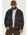 Image #1 - Lucky Brand Workwear Men's Rainer Plaid Print Long Sleeve Button-Down Flannel Shirt, Navy, hi-res