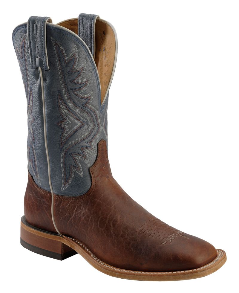 Tony Lama Americana Cowboy Boots - Square Toe, Pecan, hi-res