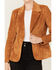 Image #3 - Panhandle Women's Microsuede Blazer , Cognac, hi-res