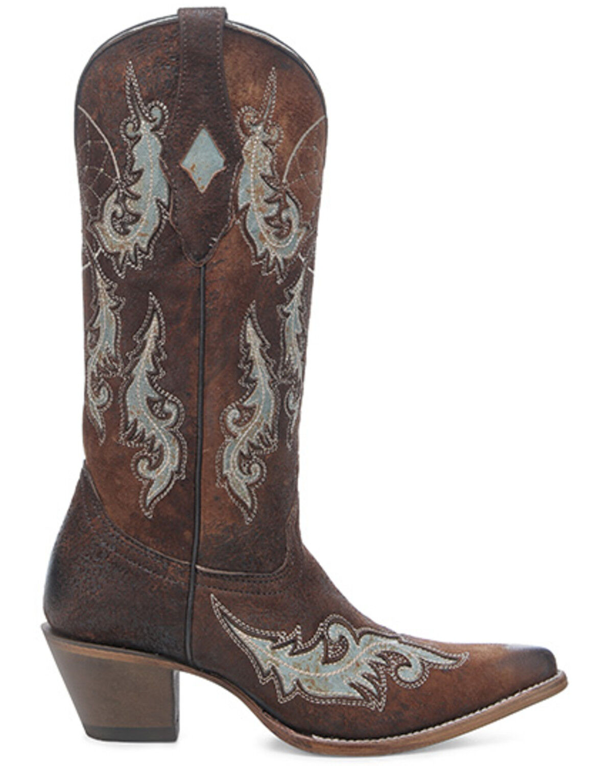 Image #2 - Corral Women's Dream Catcher Distressed Western Boots - Snip Toe, Brown, hi-res