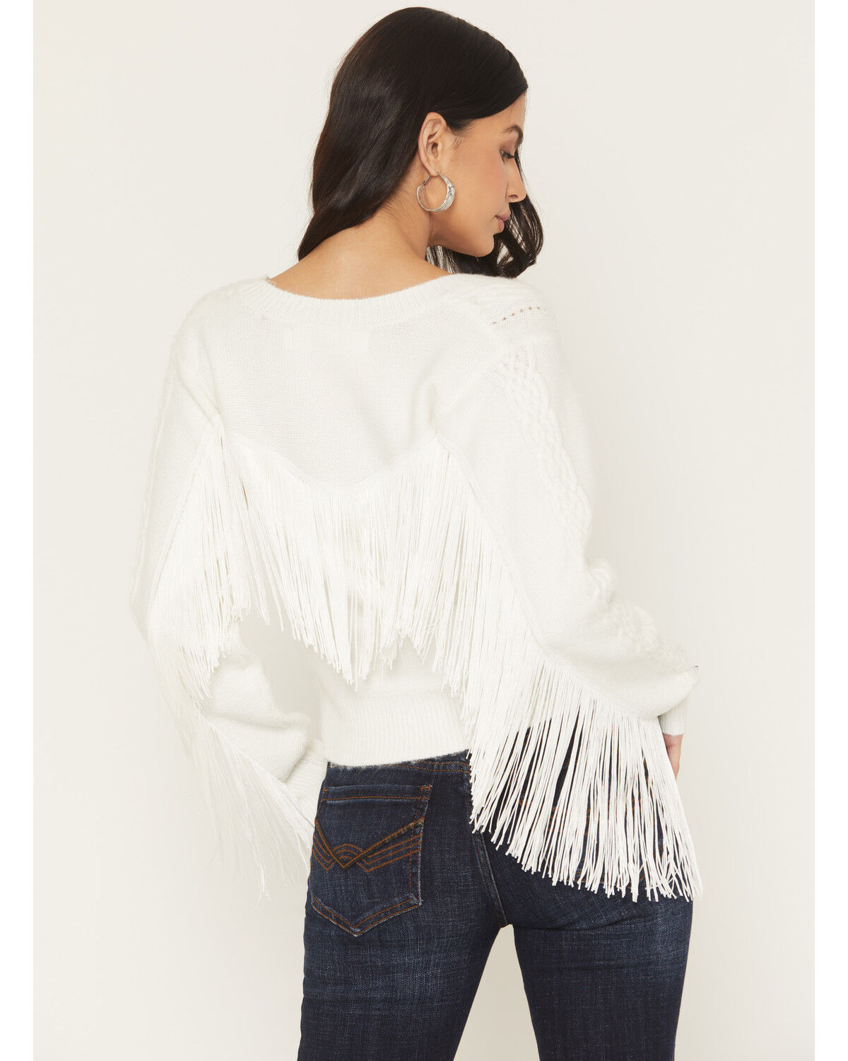 Image #4 - Idyllwind Women's Strombury Fringe Sweater, Cream, hi-res