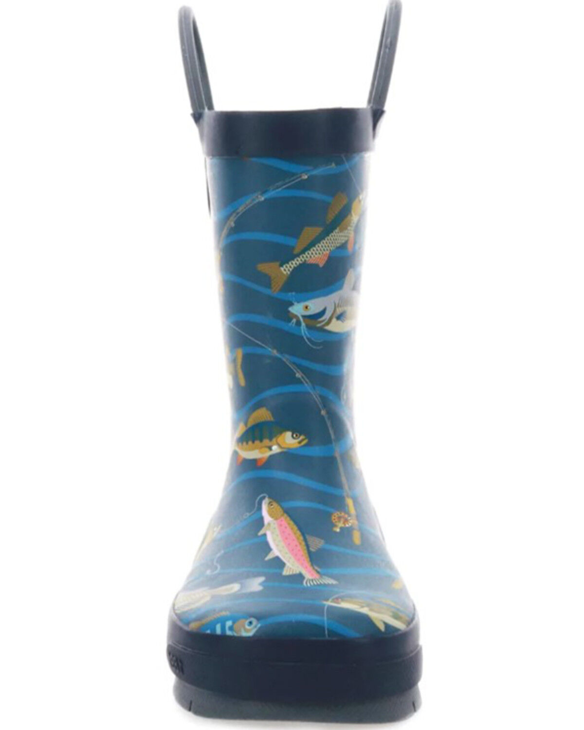 Image #4 - Western Chief Boys' Gone Fish'n Rain Boots, Navy, hi-res