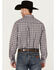 Image #4 - Cinch Men's Plaid Print Long Sleeve Button-Down Western Shirt, Purple, hi-res