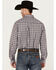 Image #4 - Cinch Men's Plaid Print Long Sleeve Button-Down Western Shirt , Purple, hi-res