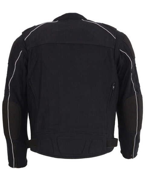 Image #2 - Milwaukee Leather Men's Mesh Racing Jacket with Removable Rain Jacket Liner - 4X, Black, hi-res