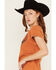 Image #2 - White Crow Women's Floral Steer Head Graphic Tee, Rust Copper, hi-res