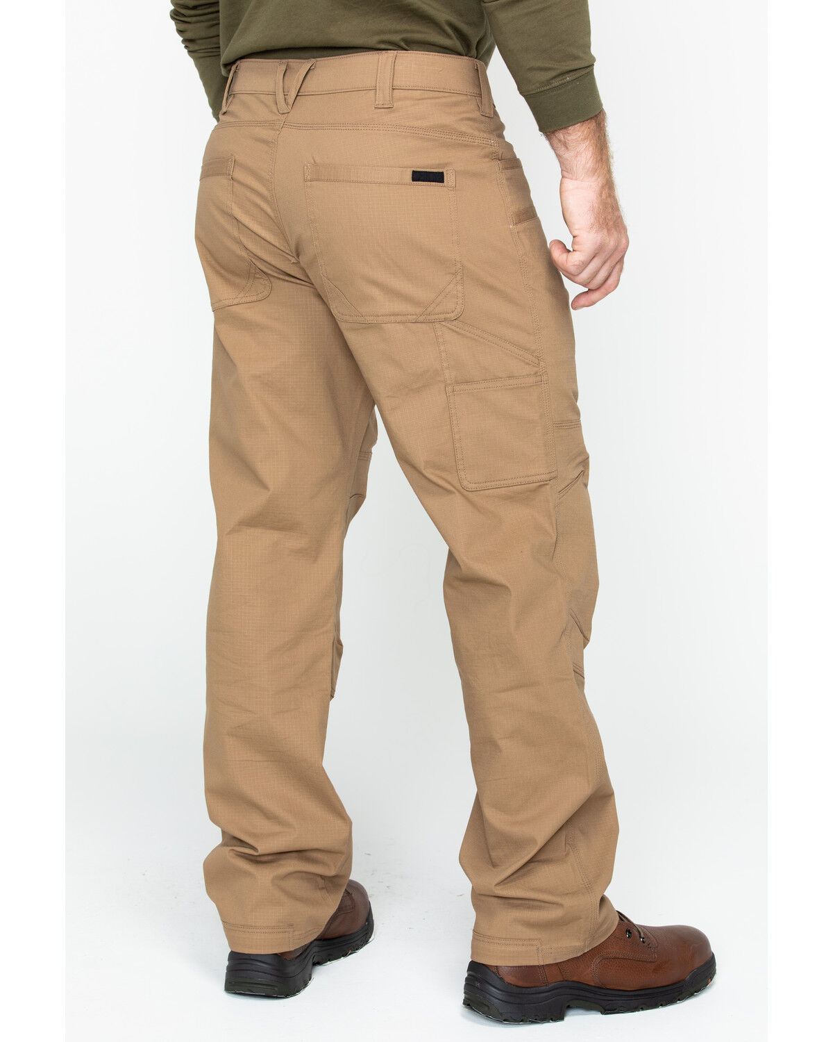 Image #2 - Hawx Men's Brown Stretch Ripstop Utility Work Pants - Big, Brown, hi-res