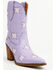 Image #1 - Dingo Women's Starburst Western Booties - Round Toe, Purple, hi-res