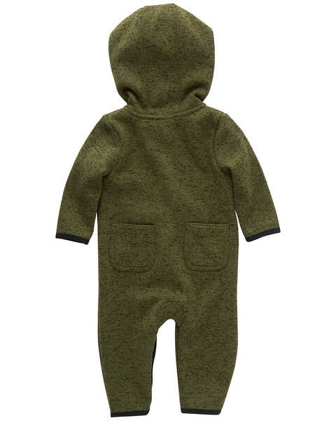Image #2 - Carhartt Infant Boys' Long Sleeve Hooded Coverall, Olive, hi-res