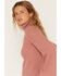 Image #2 - Shyanne Women's Solid Bell Sleeve Turtleneck Sweater, Rose, hi-res