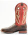 Image #3 - Dan Post Men's Leon Red Top Western Performance Boots - Broad Square Toe, Red, hi-res