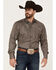 Image #1 - Reisistol Men's Quinton Stripe Snap Western Shirt , Black/tan, hi-res