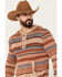 Pendleton Men's Medallion Striped Hooded Pullover, Tan, hi-res
