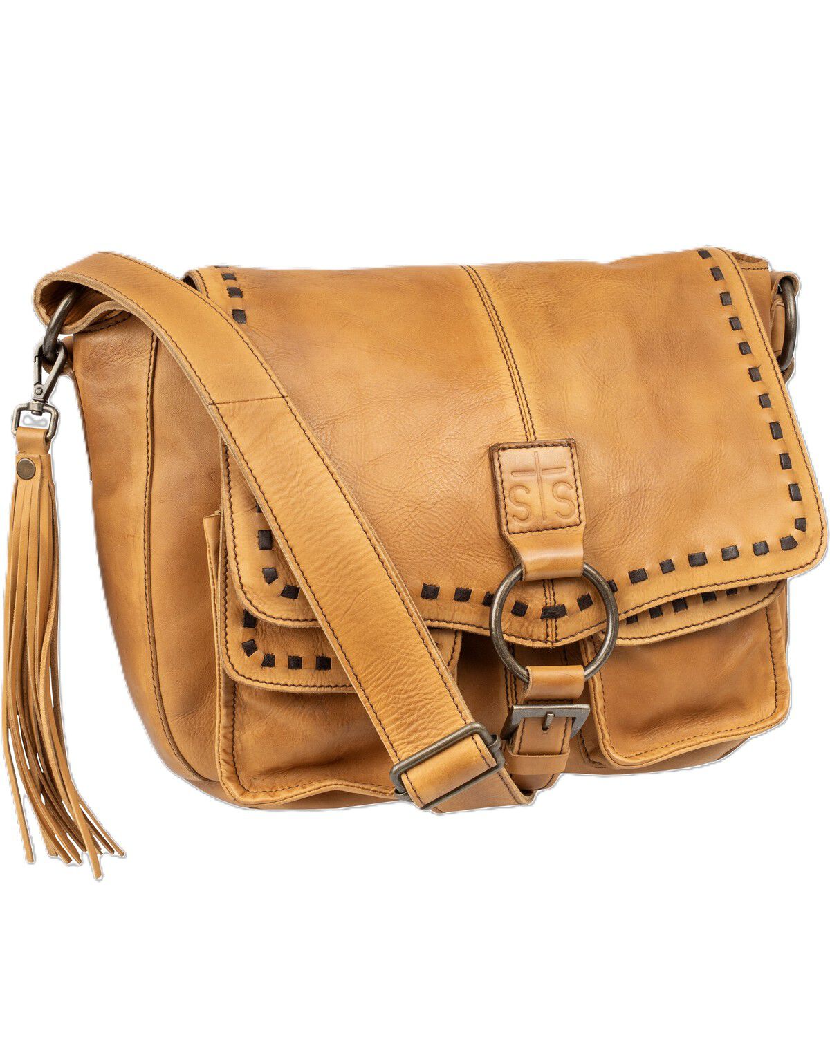 Image #2 - STS Ranchwear by Carroll Women's Bandera Saddle Hobo Bag, Caramel, hi-res