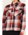 Wrangler ATG Women's All-Terrain Dark Plaid Print Long Sleeve Utility Flannel Core Shiirt , Burgundy, hi-res