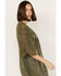 Image #2 - Shyanne Women's Geo Print Lace Short Sleeve Kimono, Olive, hi-res