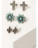 Shyanne Women's Autumn Sunset 6-Piece Cowboy Boot Earrings Set, Silver, hi-res