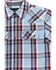 Image #2 - Cody James Toddler Boys' Plaid Print Short Sleeve Snap Western Shirt, Light Blue, hi-res