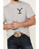 Changes Men's Yellowstone Rip For The Brand Graphic Short Sleeve T-Shirt , Heather Grey, hi-res