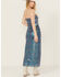 Image #3 - Vibrant Denim Women's Iridescent Maxi Skirt , Blue, hi-res