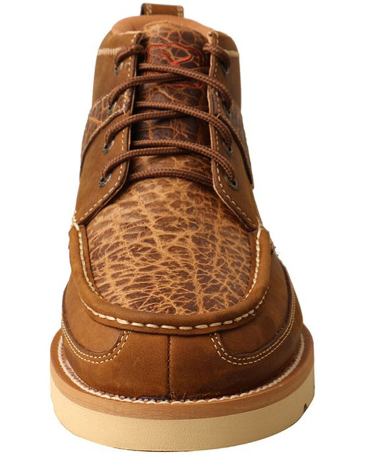 Image #4 - Twisted X Men's 4" Wedge Sole Boots - Moc Toe, Cognac, hi-res