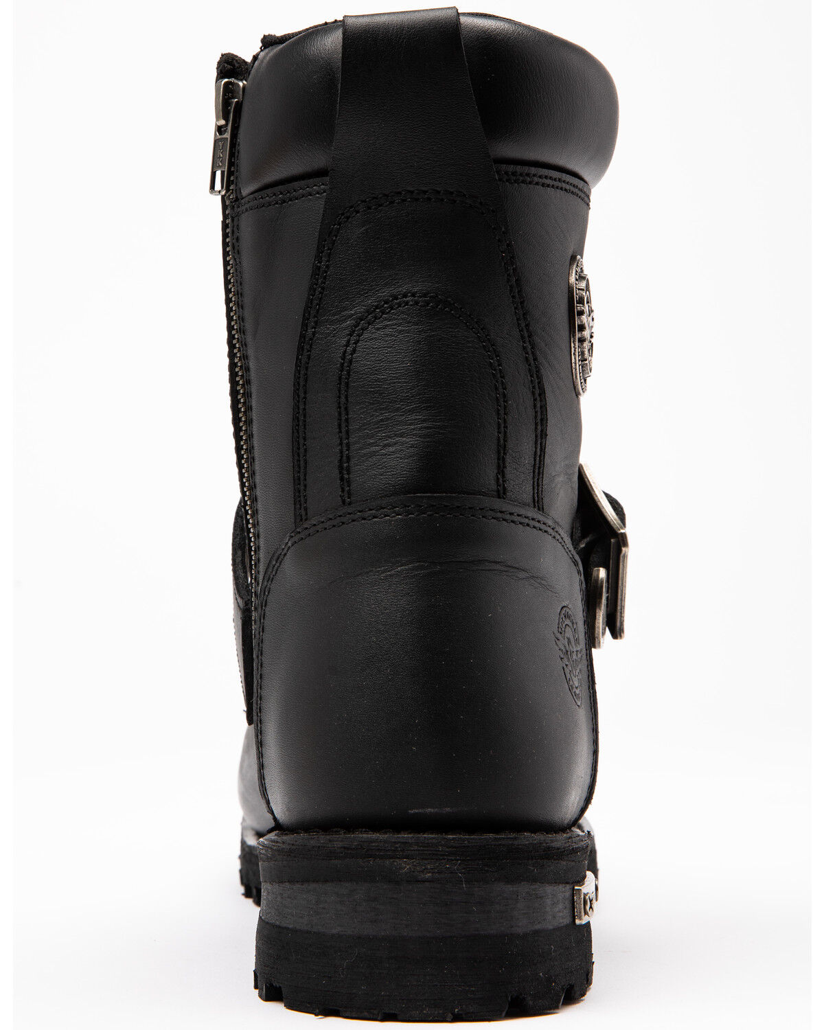 Image #5 - Milwaukee Leather Men's Buckled Lace-Up Boots - Round Toe, Black, hi-res