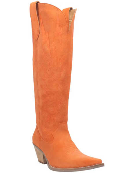 Image #1 - Dingo Women's Thunder Road Western Performance Boots - Pointed Toe, Orange, hi-res