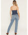 Image #3 - Levi's Women's 501 Medium Wash High Rise Straight Leg Stretch Denim Jeans, Medium Wash, hi-res