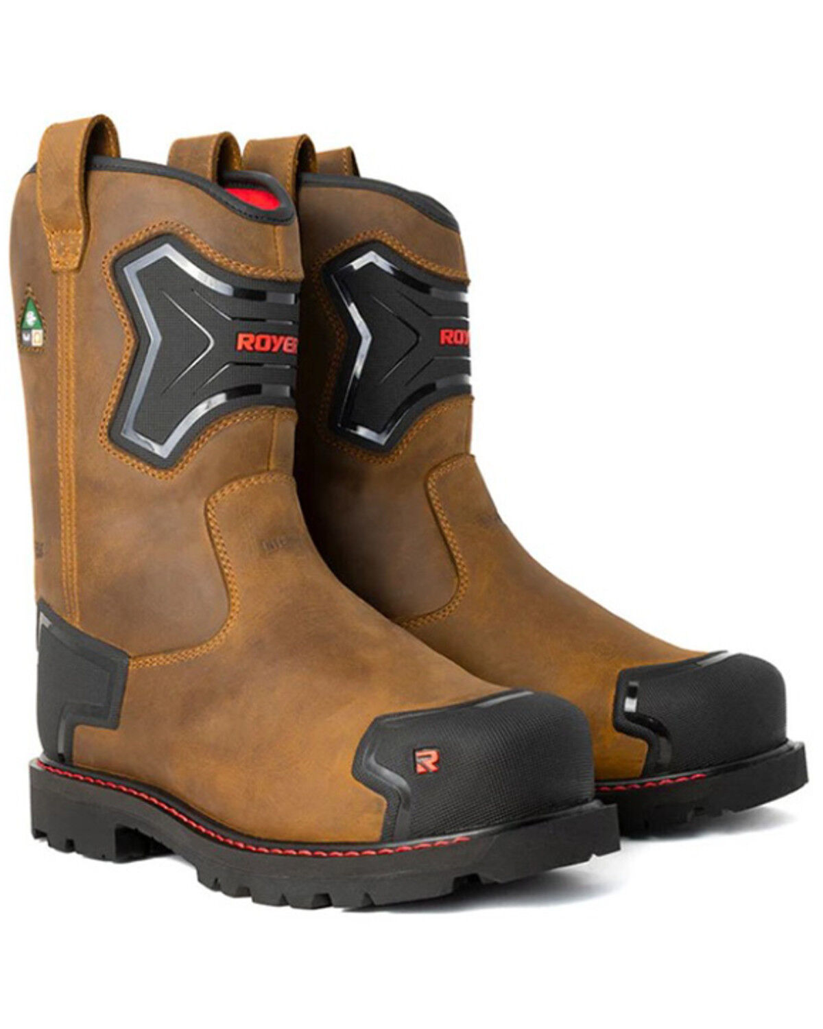 Image #1 - ROYER Men's 10" Wellington Interguard 2.0 Work Boots - Composite Toe, Brown, hi-res