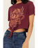 Image #4 - Idyllwind Women's San Angelo Short Sleeve Graphic Tee, Maroon, hi-res