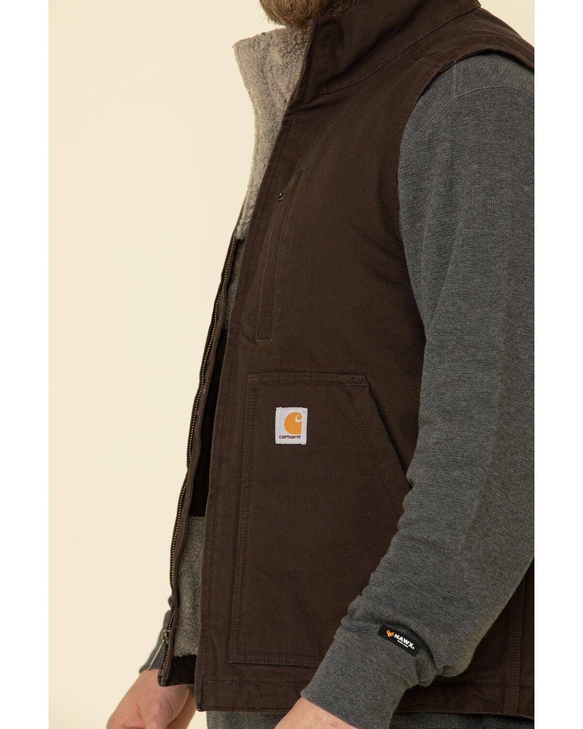 carhartt men's sherpa lined vest