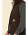 Image #4 - Carhartt Men's Dark Brown Washed Duck Sherpa Lined Mock Neck Work Vest - Tall, Dark Brown, hi-res