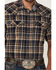 Image #3 - Cody James Men's Rustic Rodeo Plaid Print Short Sleeve Snap Western Shirt - Tall, Navy, hi-res