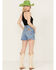 Wrangler Women's Light Wash High Rise A-Line Cutoff Donna Shorts, Blue, hi-res