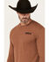 Image #3 - RANK 45® Men's Sunset Scenic Cowboy Long Sleeve Graphic T-Shirt, Lt Brown, hi-res