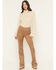 Image #1 - Shyanne Women's Faux Suede Studded Flare Pants, Coffee, hi-res
