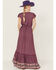 Image #4 - Beyond The Radar Women's Border Print Picnic Dress, Purple, hi-res