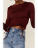 Image #2 - Moa Moa Women's Cinched Top, Burgundy, hi-res