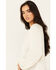 Image #2 - Shyanne Women's Washed Satin Tunic Blouse , Cream, hi-res