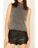 Image #3 - Sadie & Sage Women's Rhinestone Embellished Sweater Vest, Charcoal, hi-res