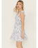 Image #2 - Wrangler Retro Women's Ruffle Smocked Mini Dress, Blue, hi-res