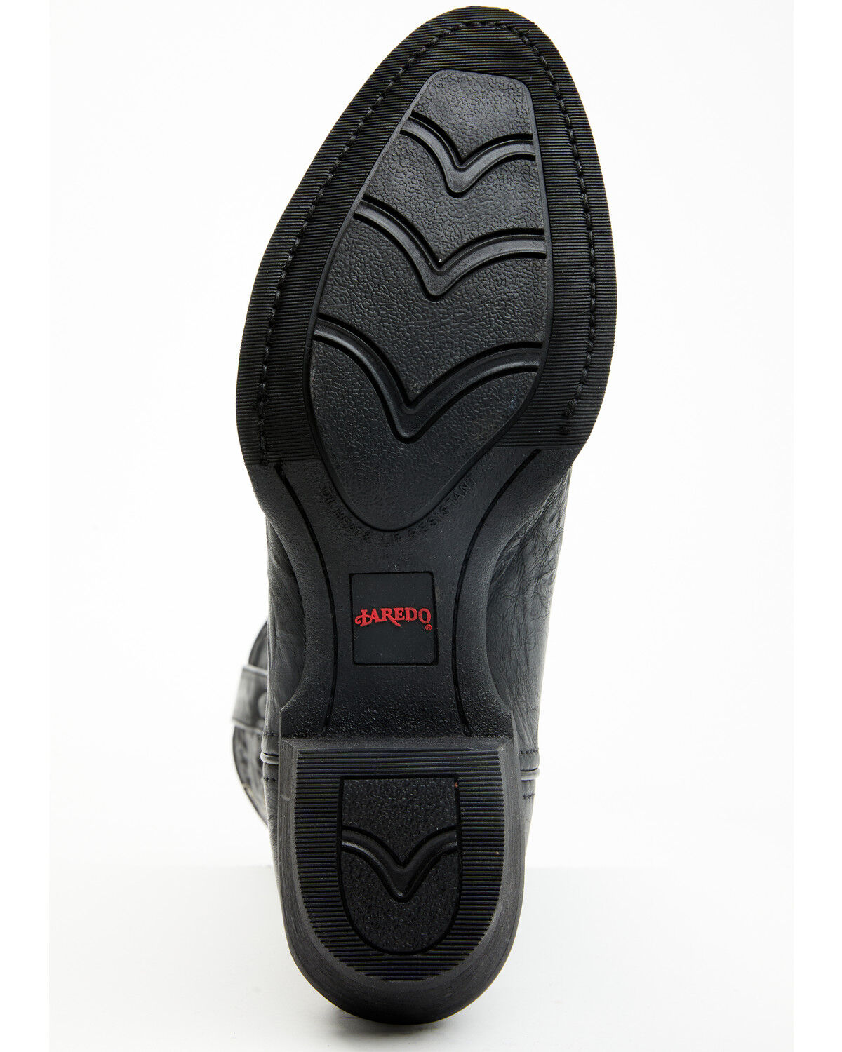 Image #7 - Laredo Men's Fancy Stitch Western Boots - Round Toe, Black, hi-res