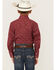 Ely Walker Boys' Paisley Print Long Sleeve Pearl Snap Western Shirt, Red, hi-res
