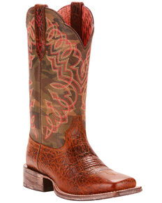 Ariat Women's Circuit Cisco Weathered Desert Camo Cowgirl Boots - Square Toe, Tan, hi-res