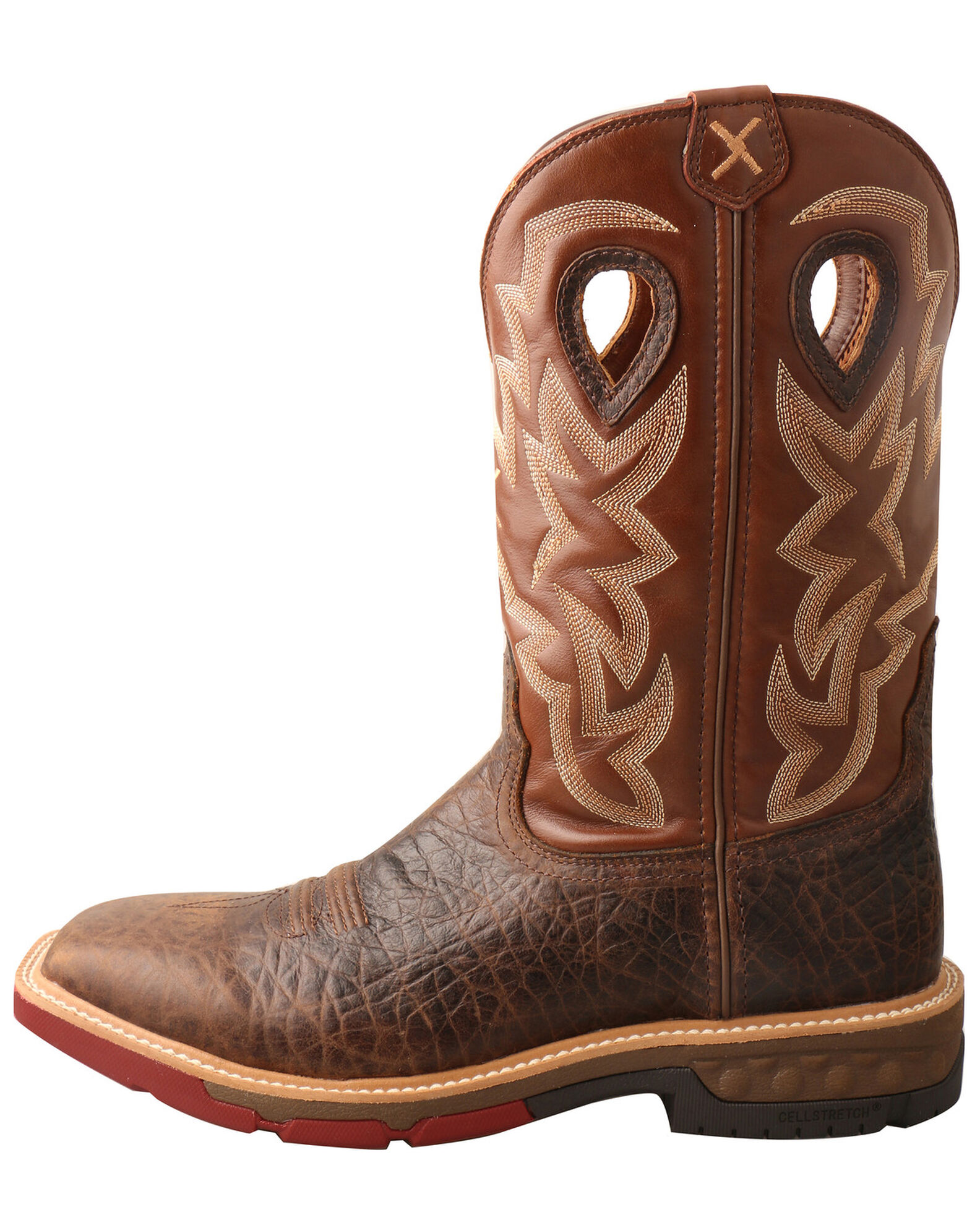 Image #3 - Twisted X Men's Brown Western Work Boots - Soft Toe, Brown, hi-res