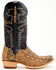 Image #2 - El Dorado Men's Exotic American Alligator Western Boots - Square Toe, Brown, hi-res