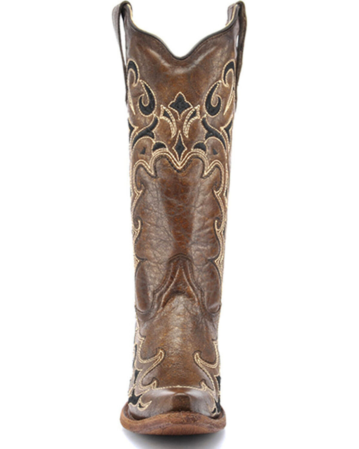 Image #3 - Circle G Women's Honey Side Embroidered Boots - Snip Toe, Honey, hi-res